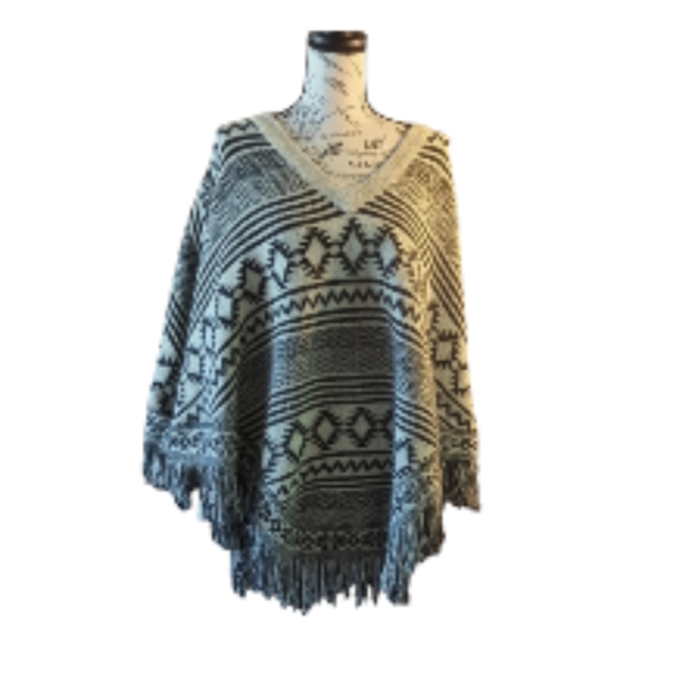 Size Medium Heart Soul Black and Cream Sweater